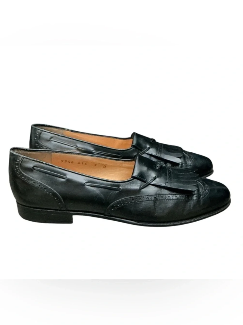 Authentic Salvatore Ferragamo men’s luxury designer vintage leather shoes sz 7